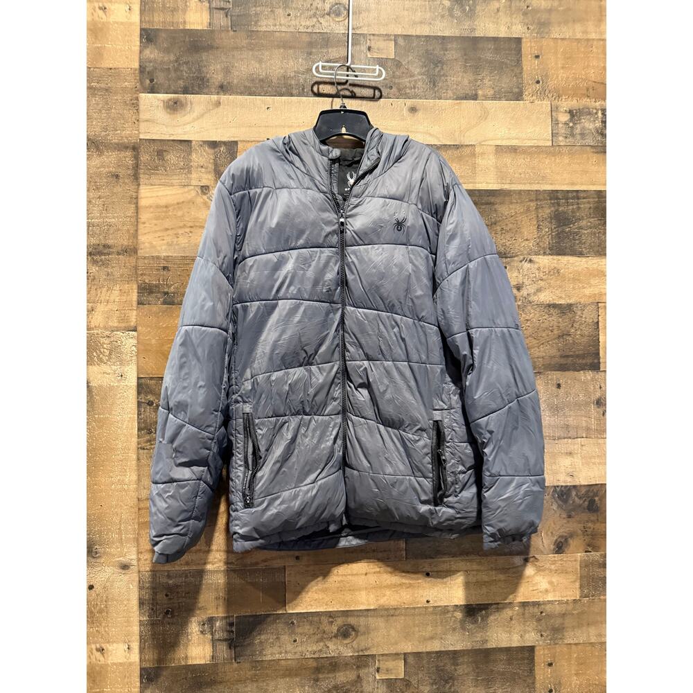 SPYDER- Puffer Jacket- Gray- Women Size L